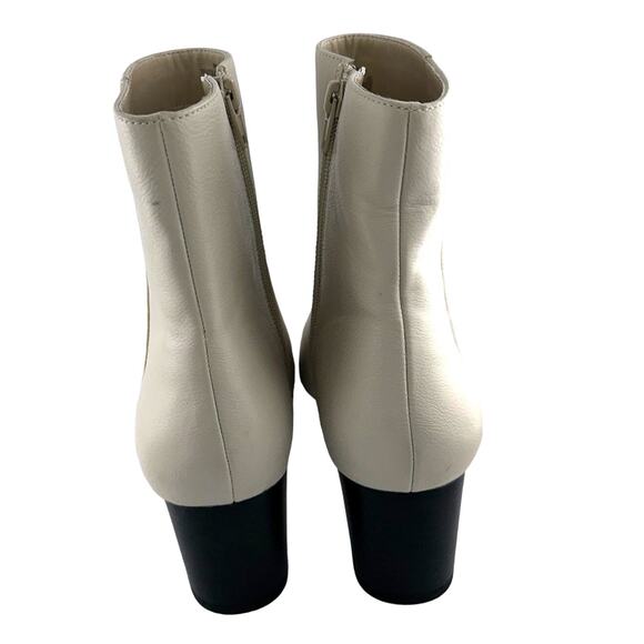 Loft Ankle Cream Faux Leather Zip Up Boot Size 7M NWOT - Picture 6 of 7